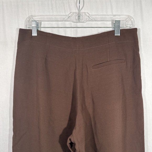 NWT $295‎ Mr. Larkin [ Medium ] Charlie Crepe Straight Pants in Brown - Picture 8 of 16